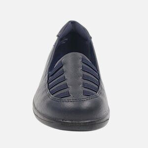 Easy Street Women Genesis Slip On Loafer Navy Burnished Faux Leather 5 1/2 M